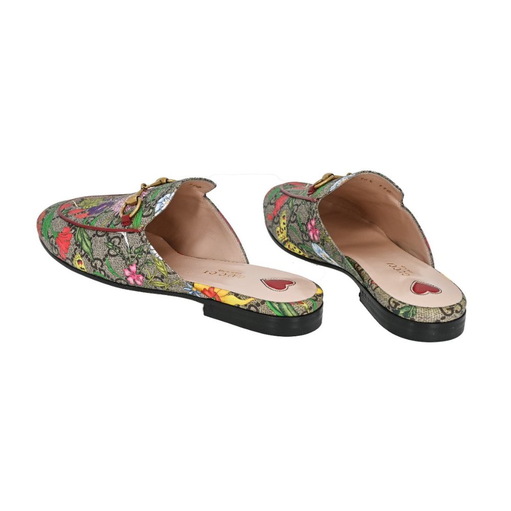 Gucci Women's Princetown GG Supreme Flora Slipper Mules - Picture 4 of 7